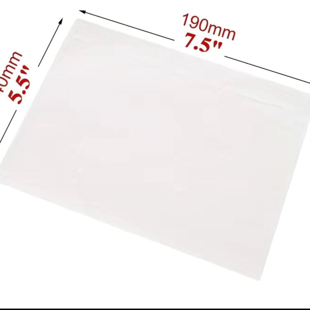25  Clear Shipping Pockets